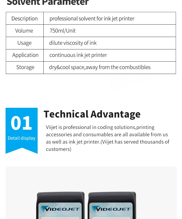 Cij Printer Machine Ink/Solvent/Makeup Printing Consumables V705/V706; Printing/Packaging Industry